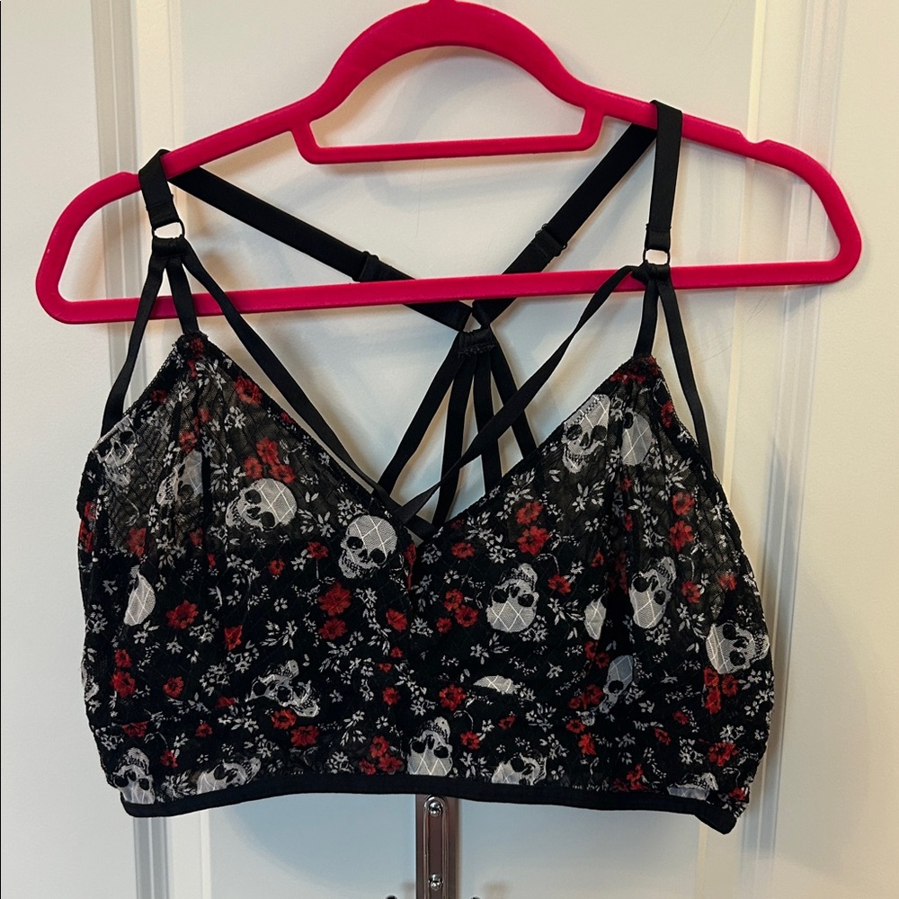 Torrid Mesh Skull Bralette